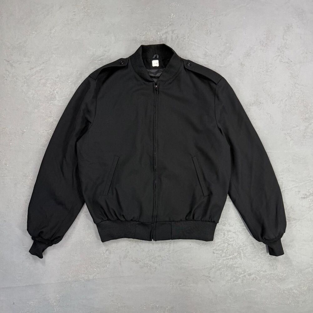 Vintage Sidran Wool Blend Bomber Officer Jacket Size 46L Fits Men's XL